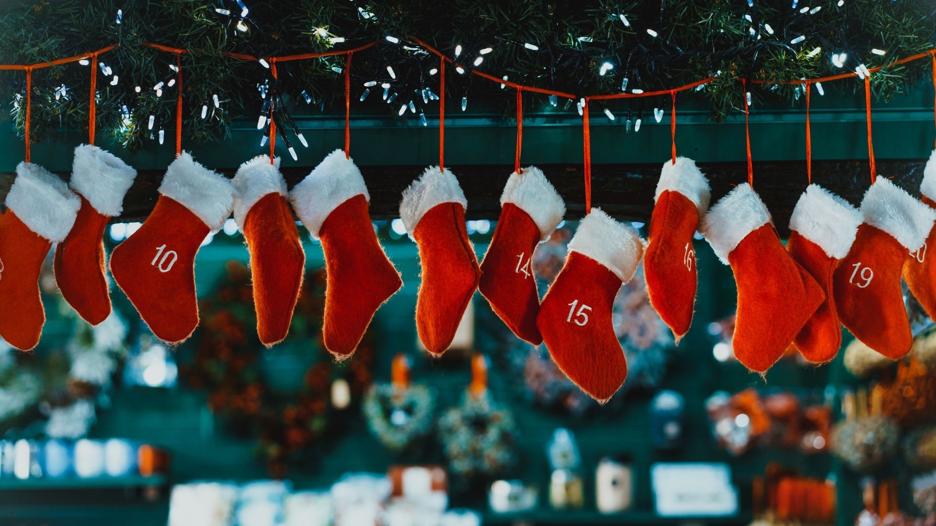 Nikolaus Söckchen mit Nummern als Adventskalender