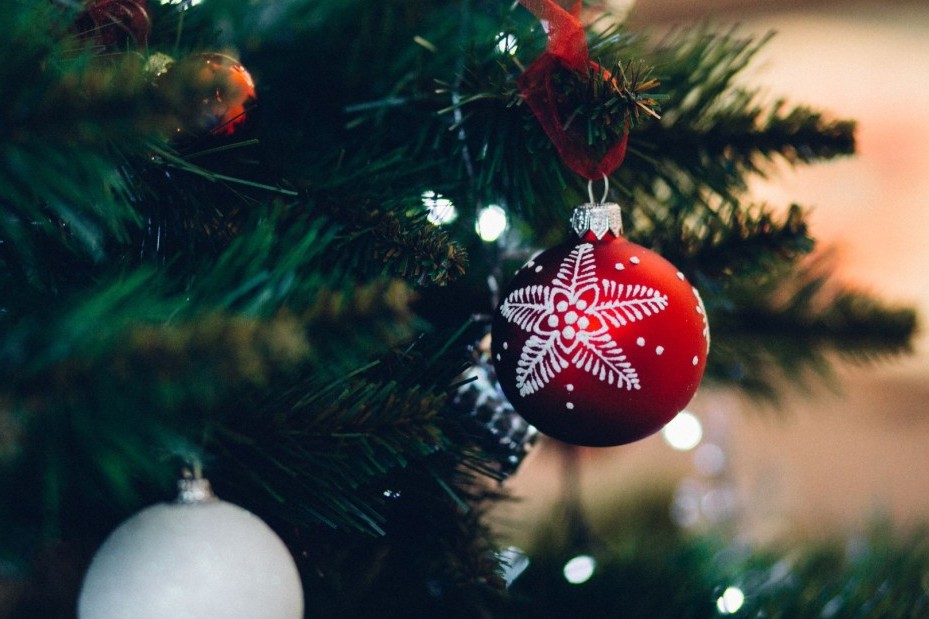 Weihnachtsbaum Kugel in rot