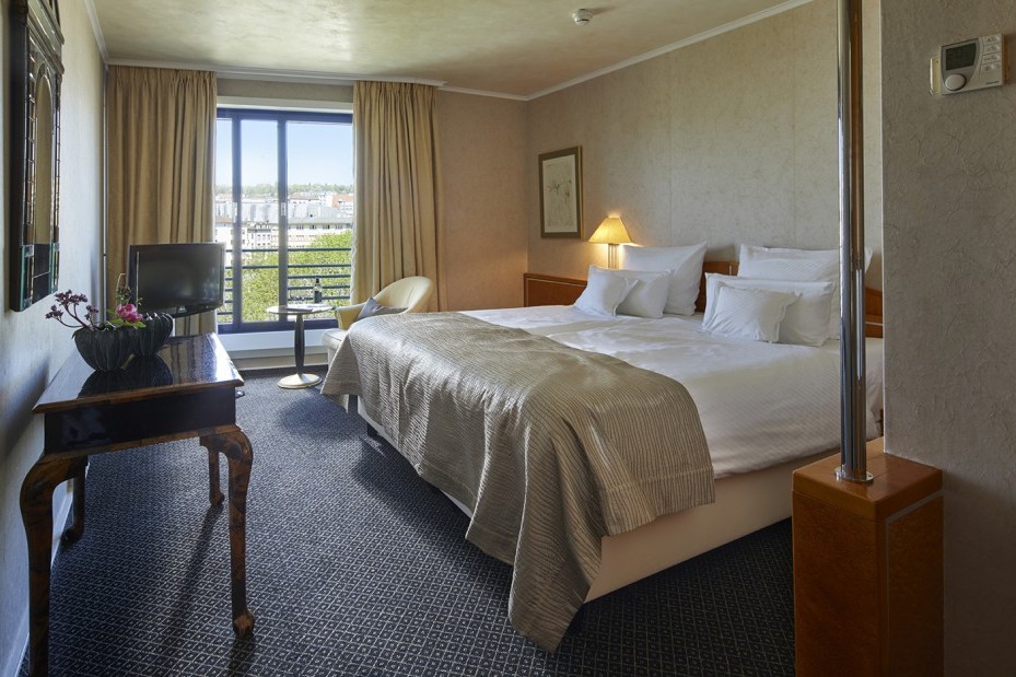 Das großzügige Schlafzimmer der Präsidenktensuite